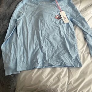Vineyard Vines Kids Sky Blue Long Sleeve Tee